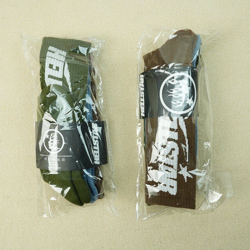 Hellstar Logo Socks (3 Pack) Earth Tone