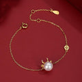 2021 Chinese New Year OX Natural Pearl Gold Lucky Bracelet