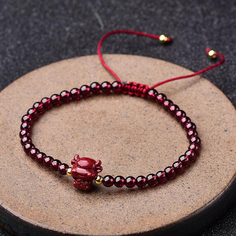 2021 Chinese New Year OX Red Garnet Lucky Bracelet