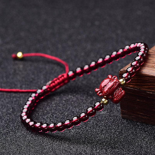 2021 Chinese New Year OX Red Garnet Lucky Bracelet