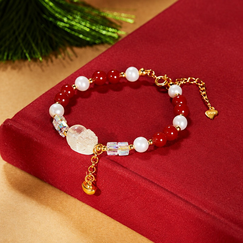 Lemon Quartz Pixiu Freshwater Pearl Bracelet-Gentle Prosperity