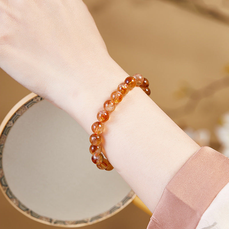 Yellow Phantom Quartz Bracelet-Golden Radiance