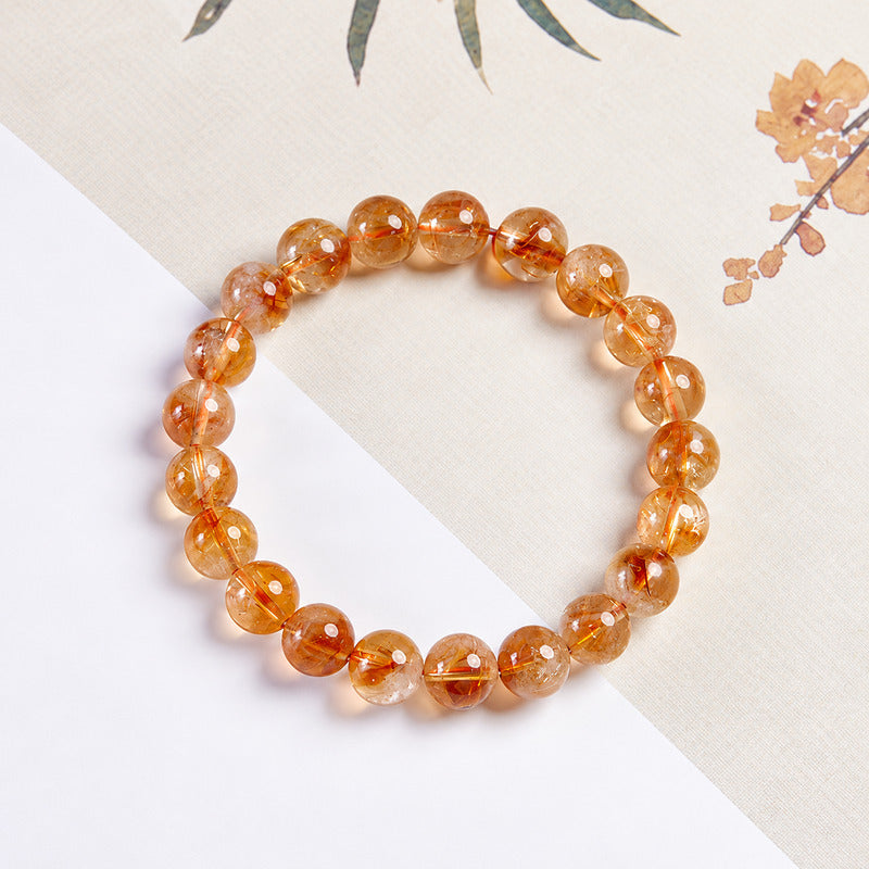 Yellow Phantom Quartz Bracelet-Golden Radiance