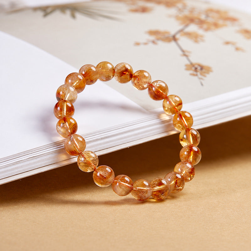 Yellow Phantom Quartz Bracelet-Golden Radiance