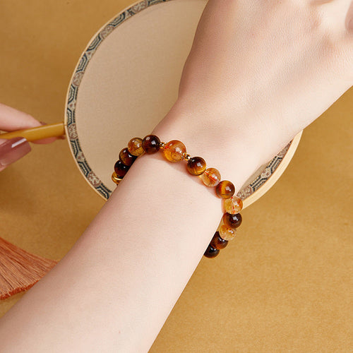 999 Silver Peace Buckle Tiger's Eye Bracelet-Quiet Wellbeing