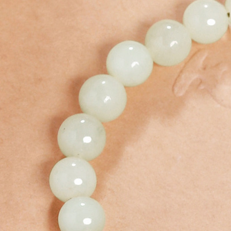 Nephrite Jade Peace Roundel Bracelet-Gentle Elegance