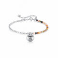 Peaceful Glimmers-Agate Fortune Bag Silver Bracelet
