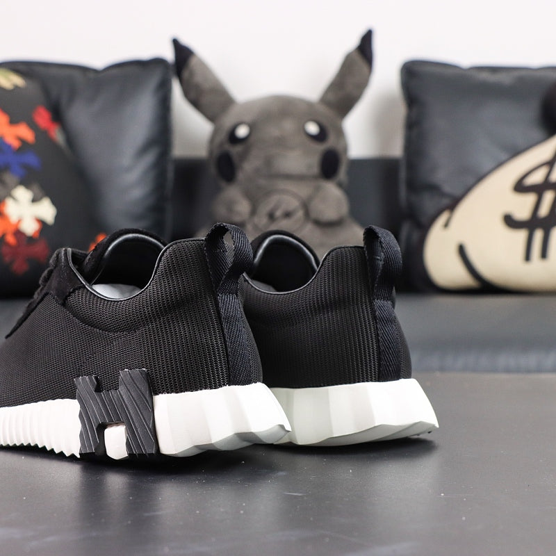 Hermes Bouncing Sneaker - Black/White Technical Mesh