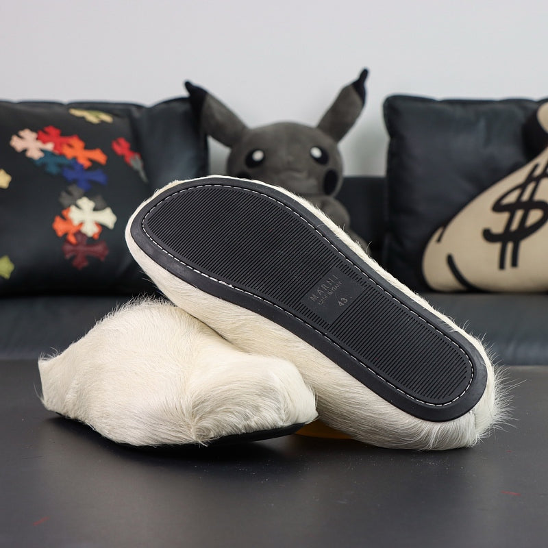 Marni Fussbett Sabot - White Fur