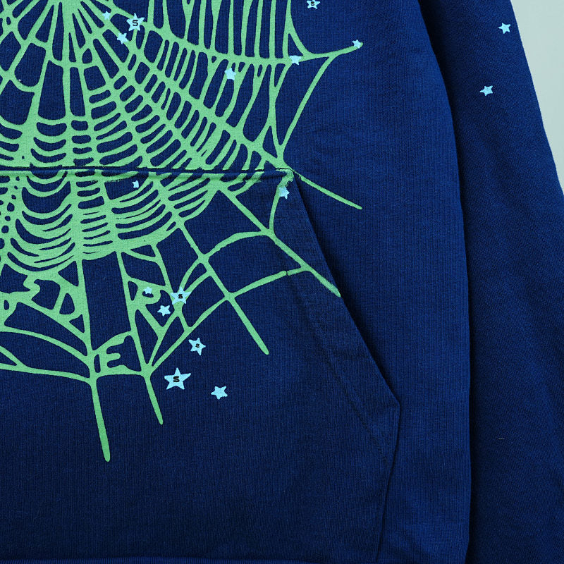 Sp5der OG Web Hoodie Navy