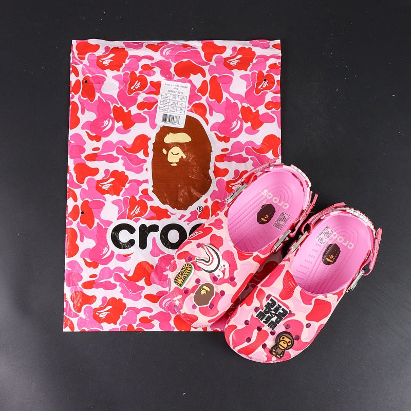 BAPE x Crocs Classic Clog - Pink ABC Camo