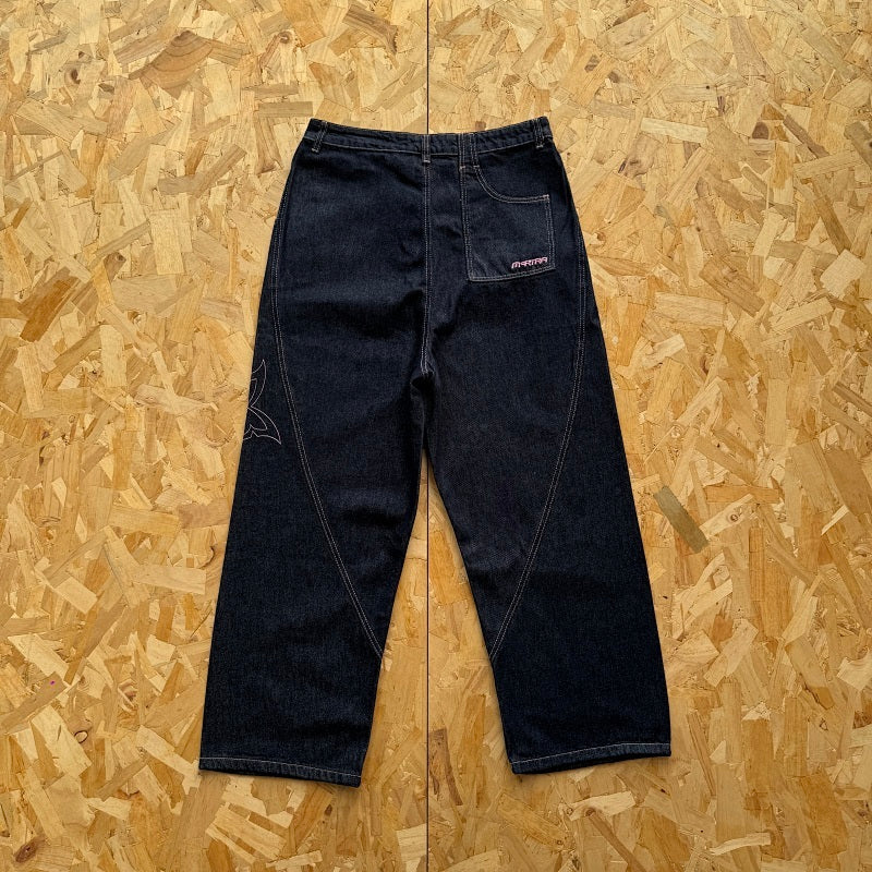 Mertra Reverse Bigstep Denim - Indigo/Pink