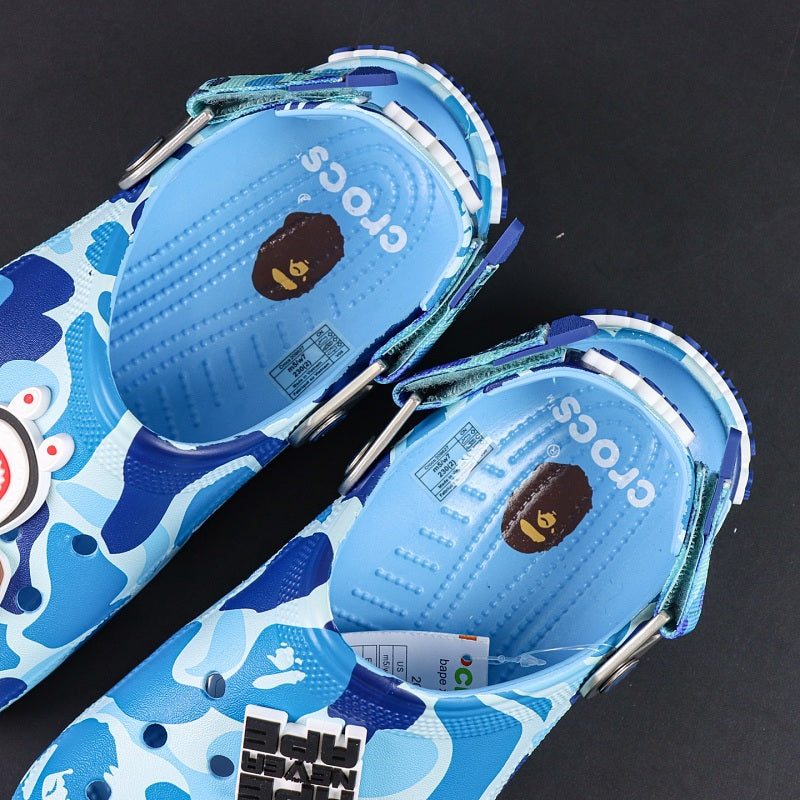BAPE x Crocs Classic Clog - Blue ABC Camo