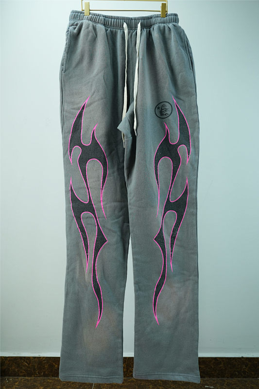 Hellstar Grey Future Flame Sweatpants