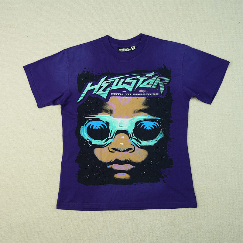 Hellstar Goggles T-Shirt Purple