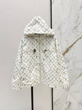 Monogram Print Drawstring Jacket
