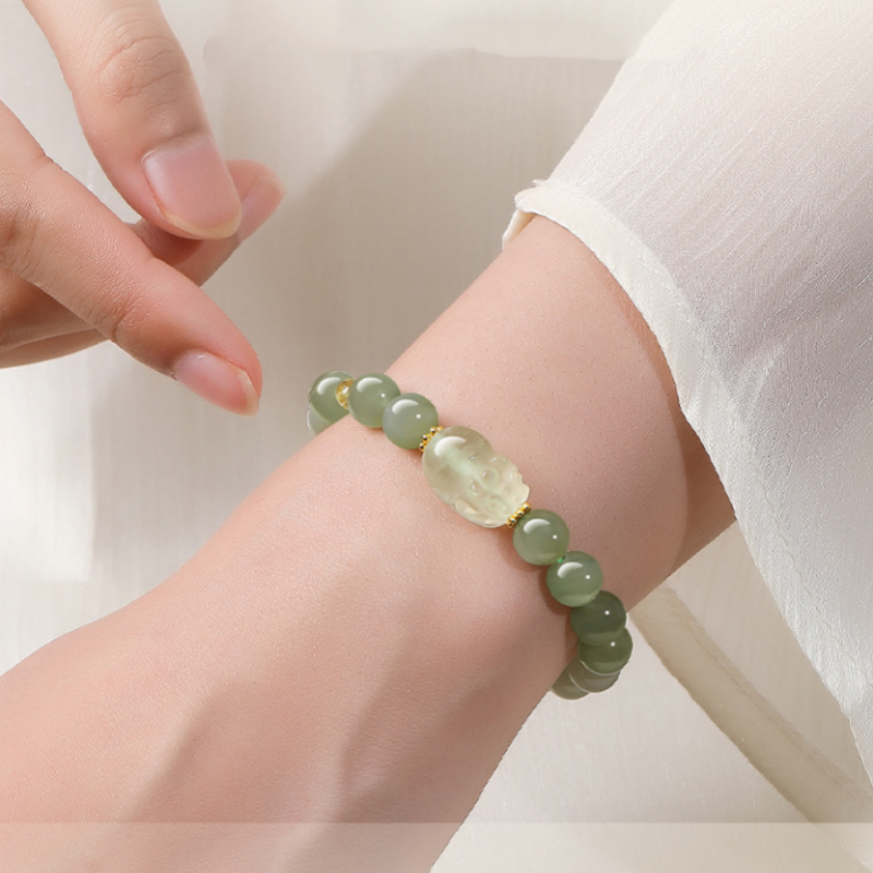Hetian Jade & Citrine PiXiu Harmony Bracelet-The Wealth Guardian