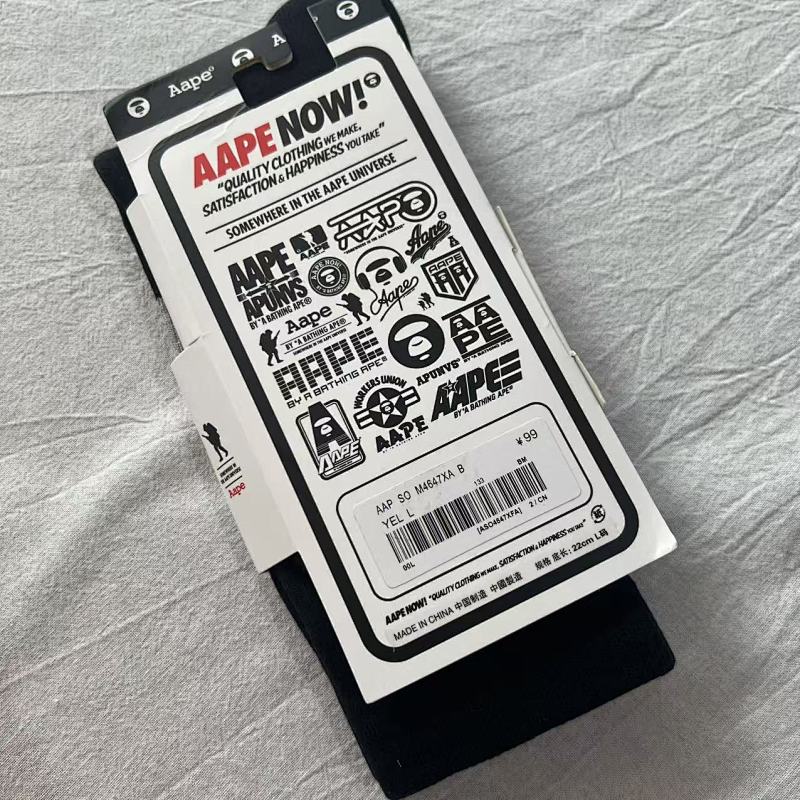 A Bathing Ape BAPE Logo Crew Socks