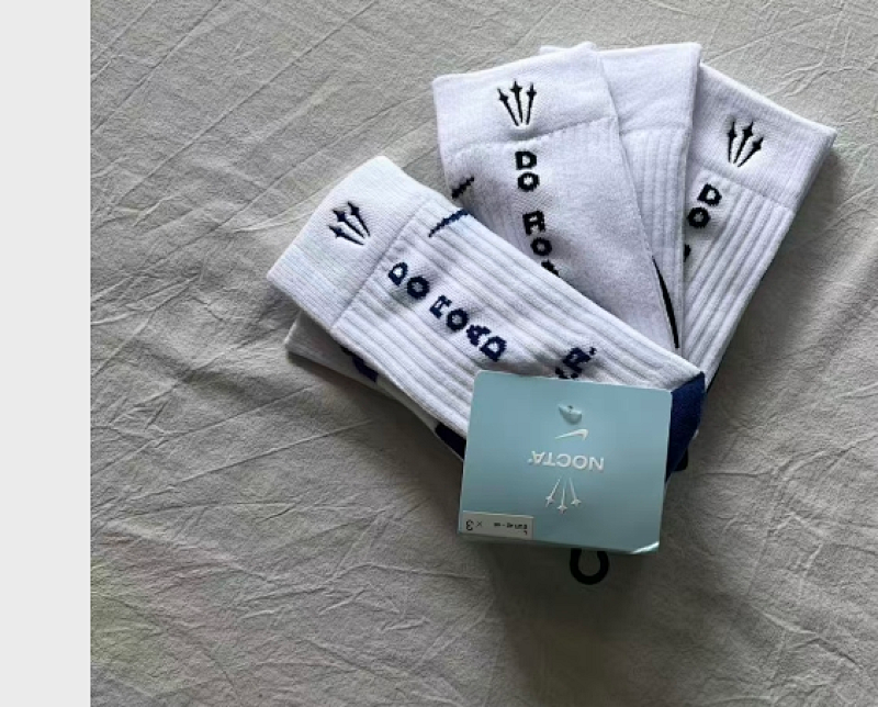 Crown Logo Ribbed Athletic Crew Socks
