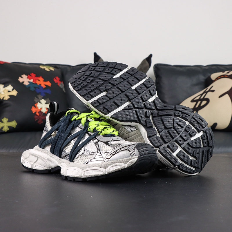 Balenciaga Track Sneaker - Silver/Navy/Yellow