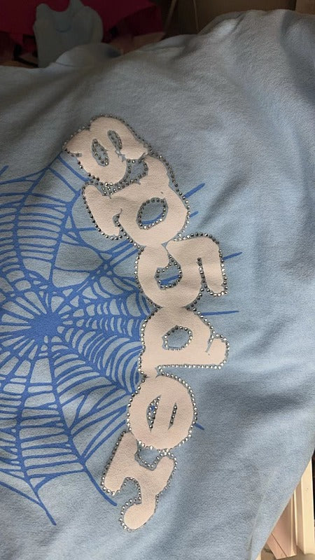 Sp5der Web Hoodie Sky Blue