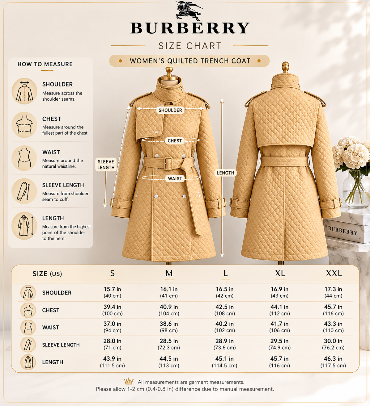 Quilted Trench Coat