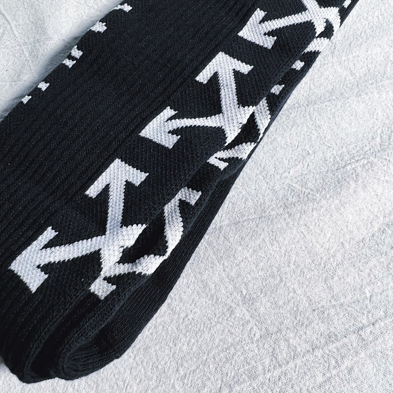 Off-White Two-Pack Crew Socks - White/Black