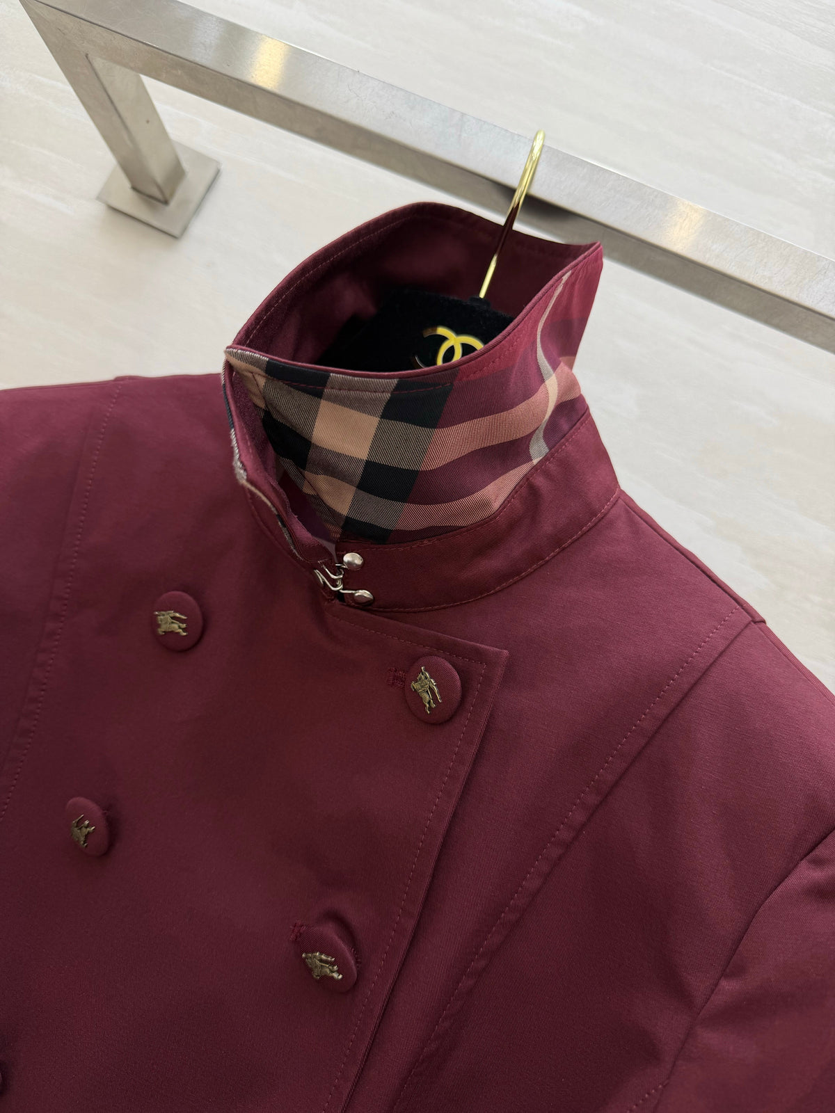 Short Peplum Trench Coat