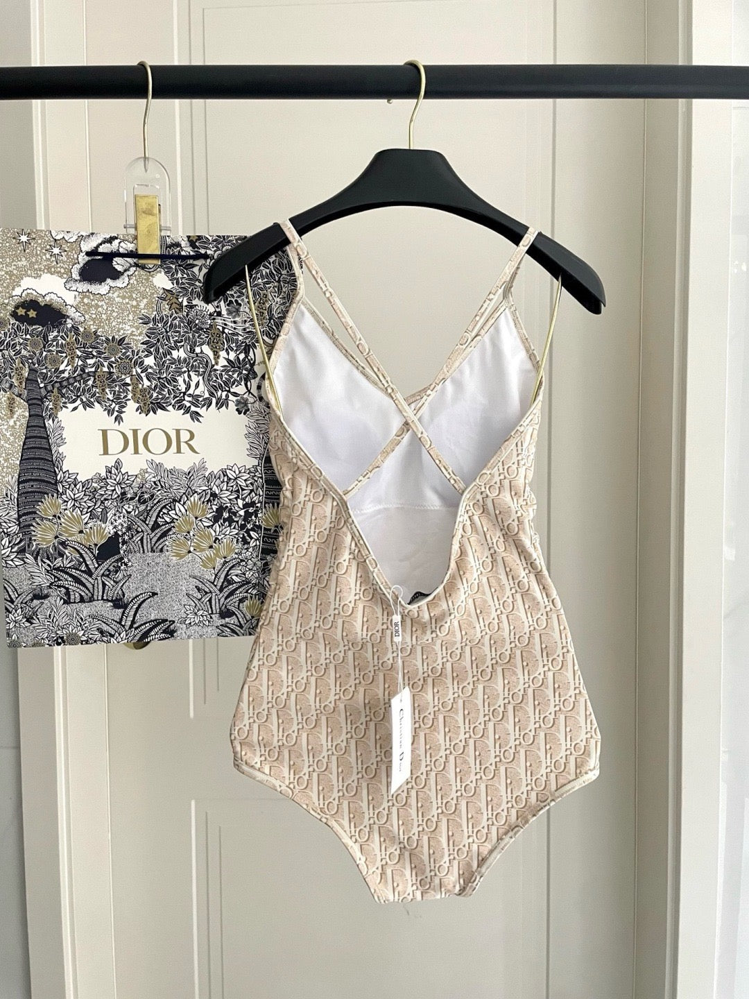 Oblique One-Piece Swimsuit