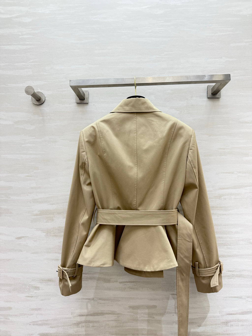 Short Peplum Trench Coat