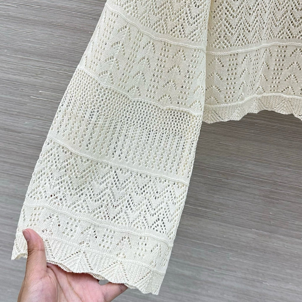 Openwork Knit Cardigan