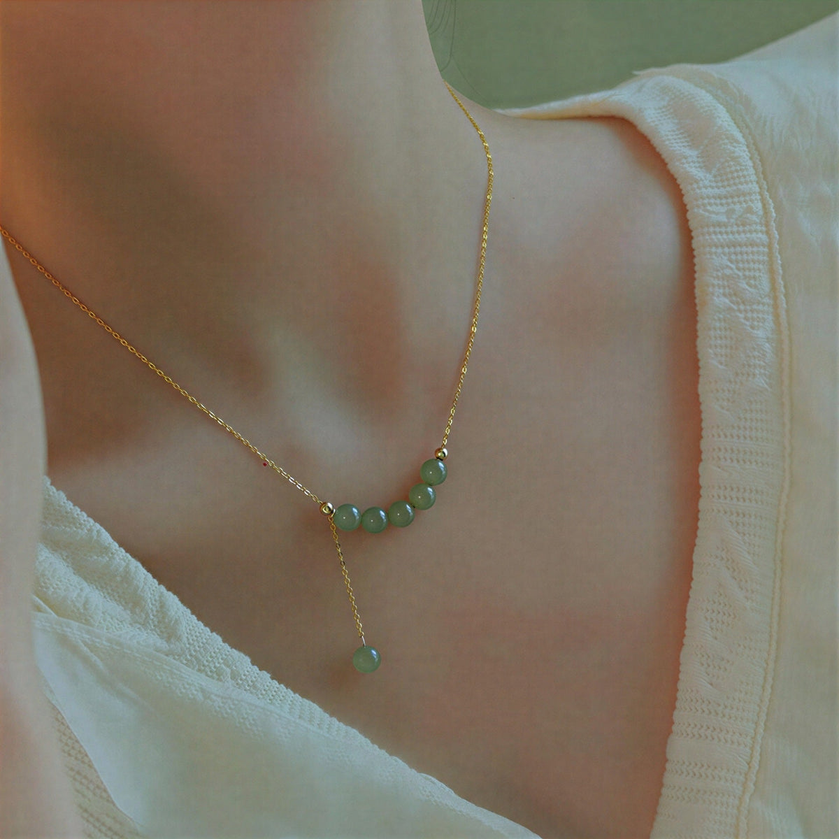 Green Jade Stone Necklace