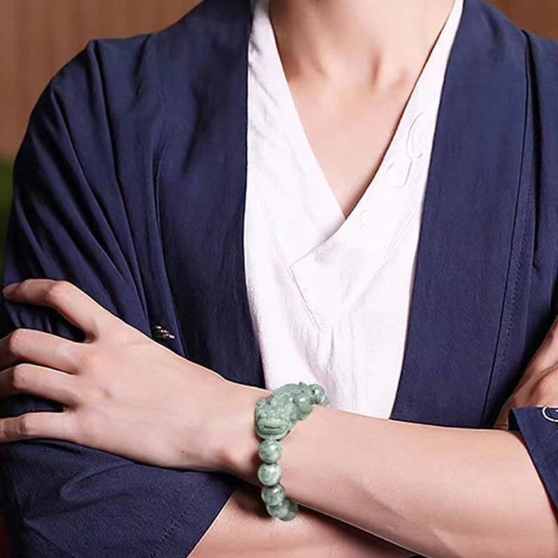 Pixiu Wealth Bracelet-Grade A Jade