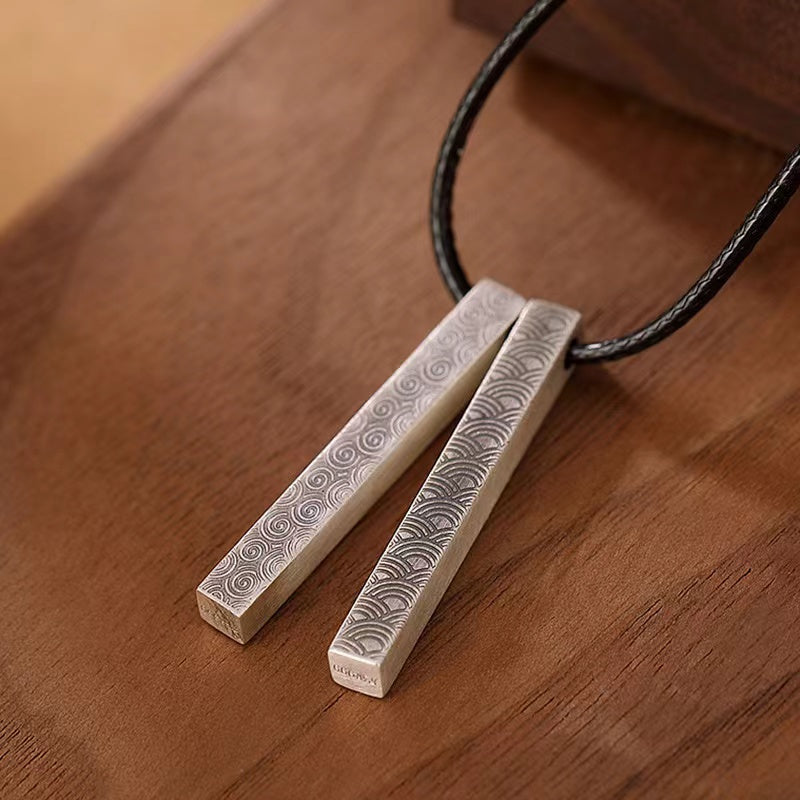 Lucky Clouds Silver Pendant-Prosperity Luck