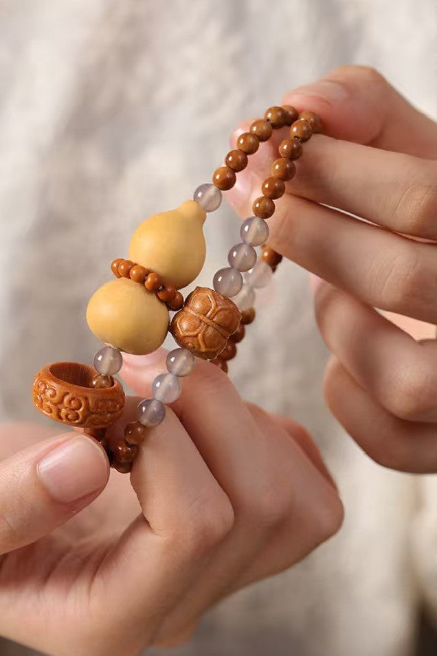 Gourd & Lotus Blessing Bodhi Bracelet¨CWealth and Harmony
