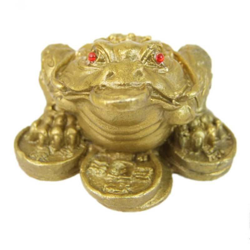 Seven-Star Money Toad â€?Solid Brass Fortune Figurine for Wealth & Prosperity