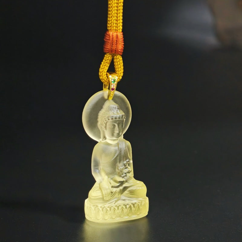 Liuli Shakyamuni Buddha Pendant¨CSpiritual Protection