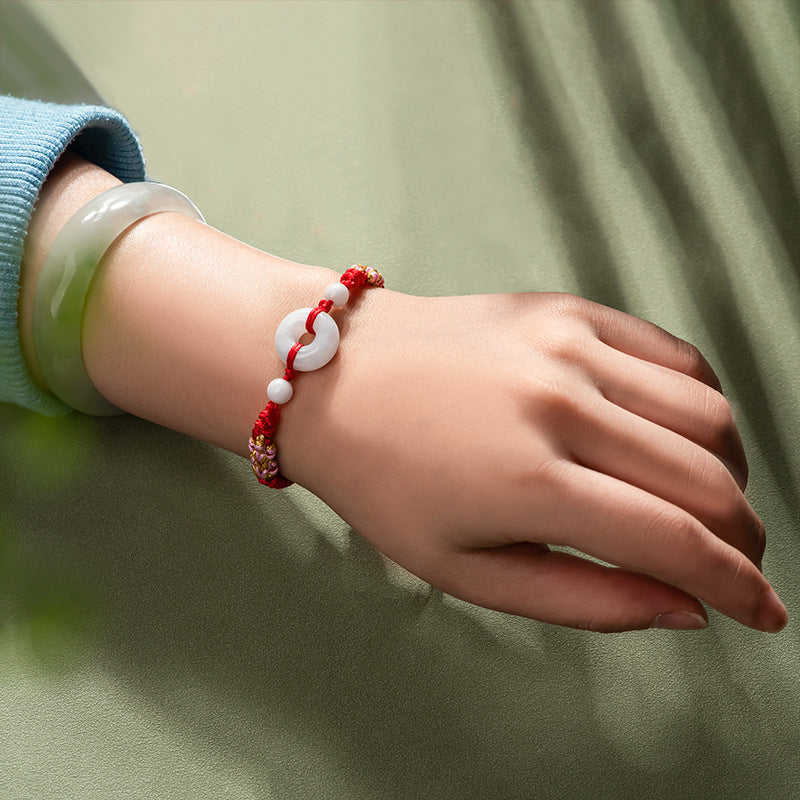 Lucky Love Guardian Knot Jade Bracelet-Protection & Romance Talisman