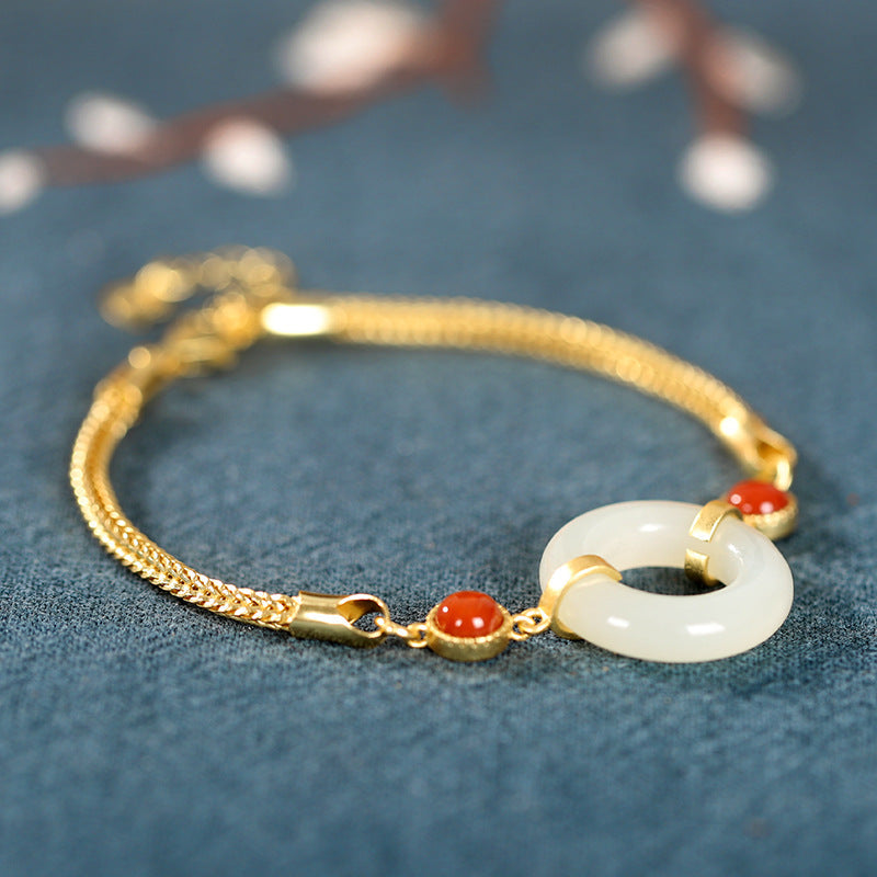 Hetian Jade Pinan Bracelet-Good Fortune and Prosperity