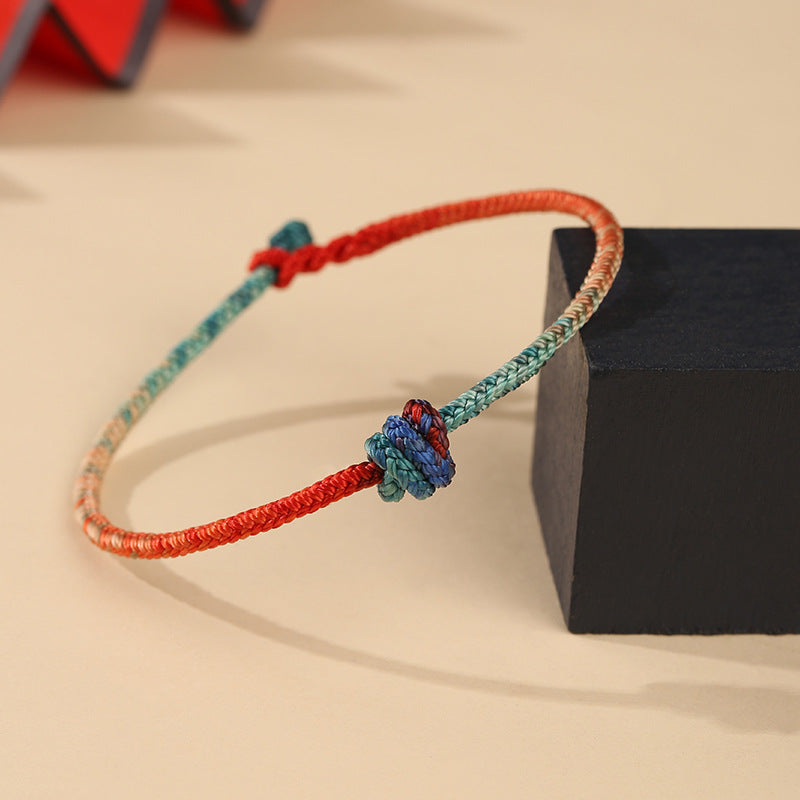 Tai Sui Protection Red String Bracelet for Auspicious Energy-Traditional Hand-Woven