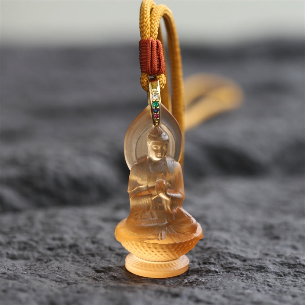 Liuli Mahavairocana Buddha Pendant ¨C Light of Wisdom & Inner Protection