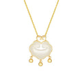 Fengshui Fortune Lock Jade Pendant Necklace