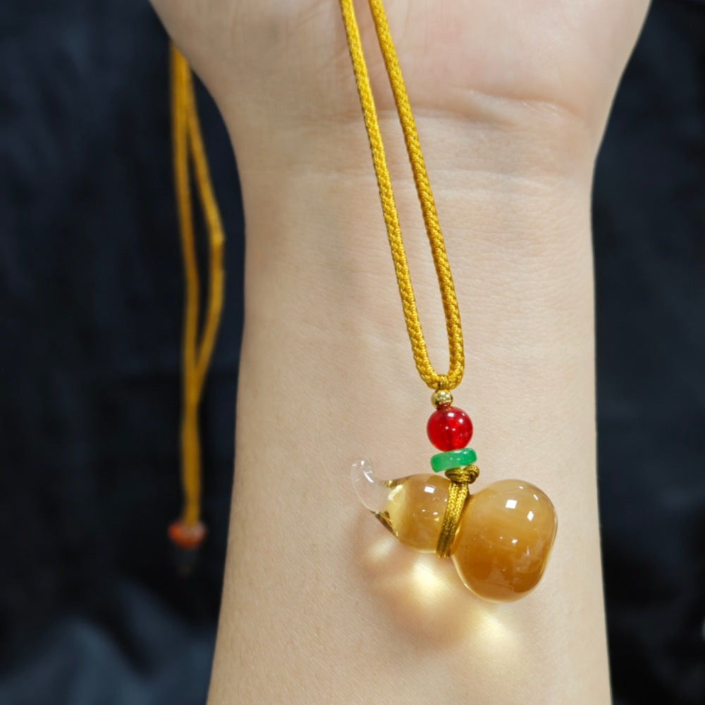 The Flow of Blessings-Handcrafted Liuli Hulu Abundance Amulet