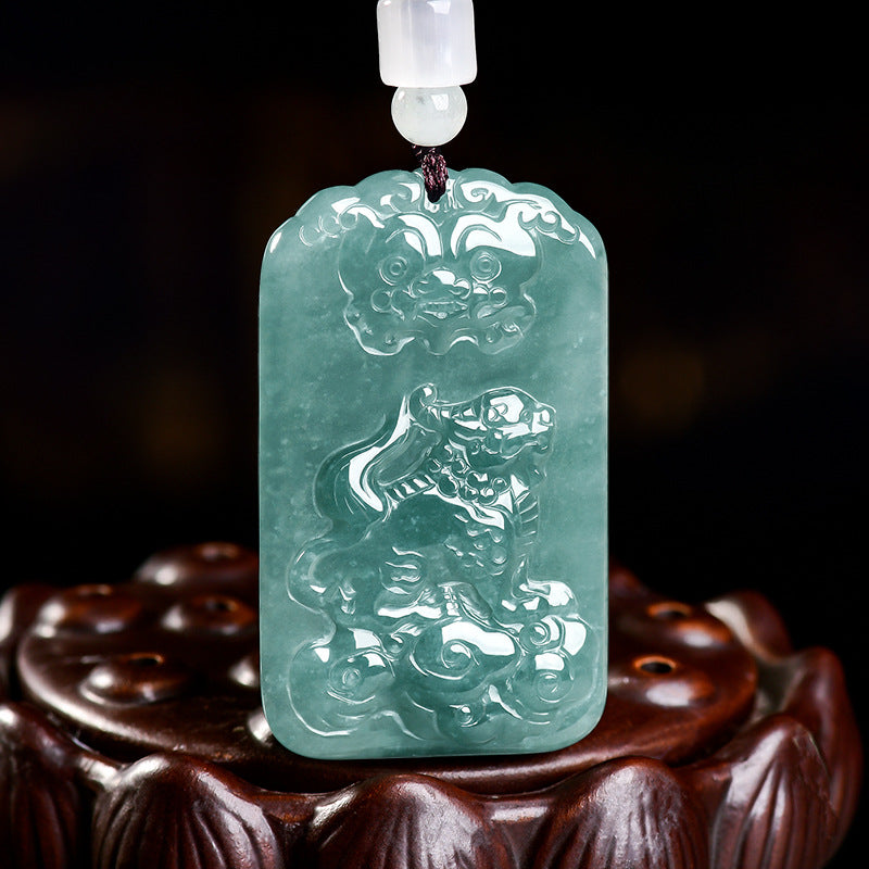 The Guardian of Fortune: Natural Jade Pixiu Prosperity Pendant-Wealth. Protection & Good Fortune