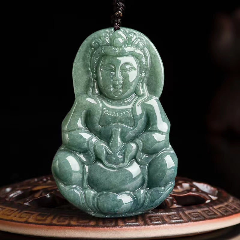 Guan Yin Avalokiteshvara Jade Pendant Necklace-Compassion