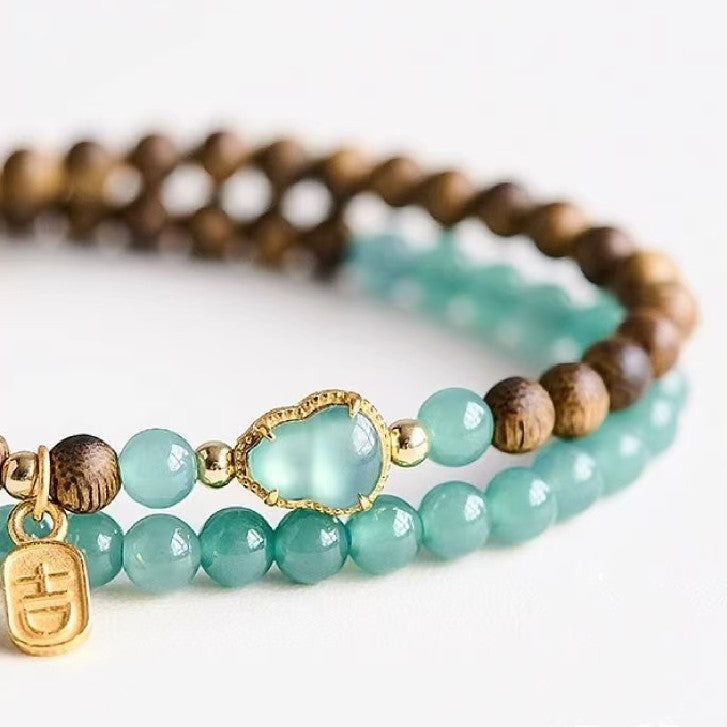 Calabash Sandalwood 2 Wrap Bracelet-Wealth and Prosperity
