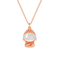 Faceless Buddha Chalcedony S925 Silver Necklace-Inner Stillness