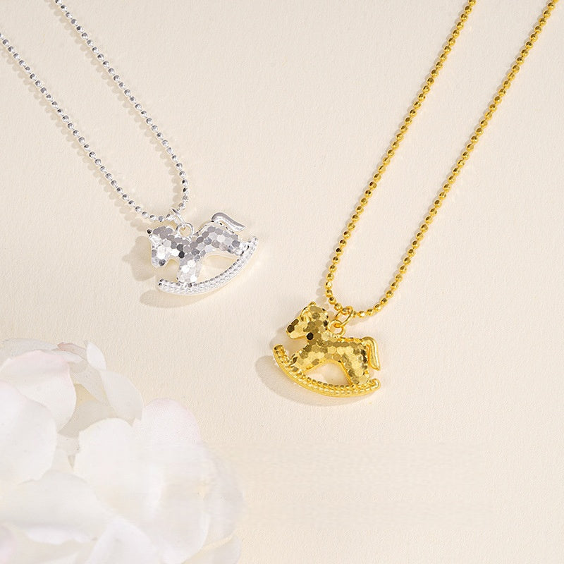 Lucky Spark Horse Golden Necklace-2026 Symbol of Progress & Fortune