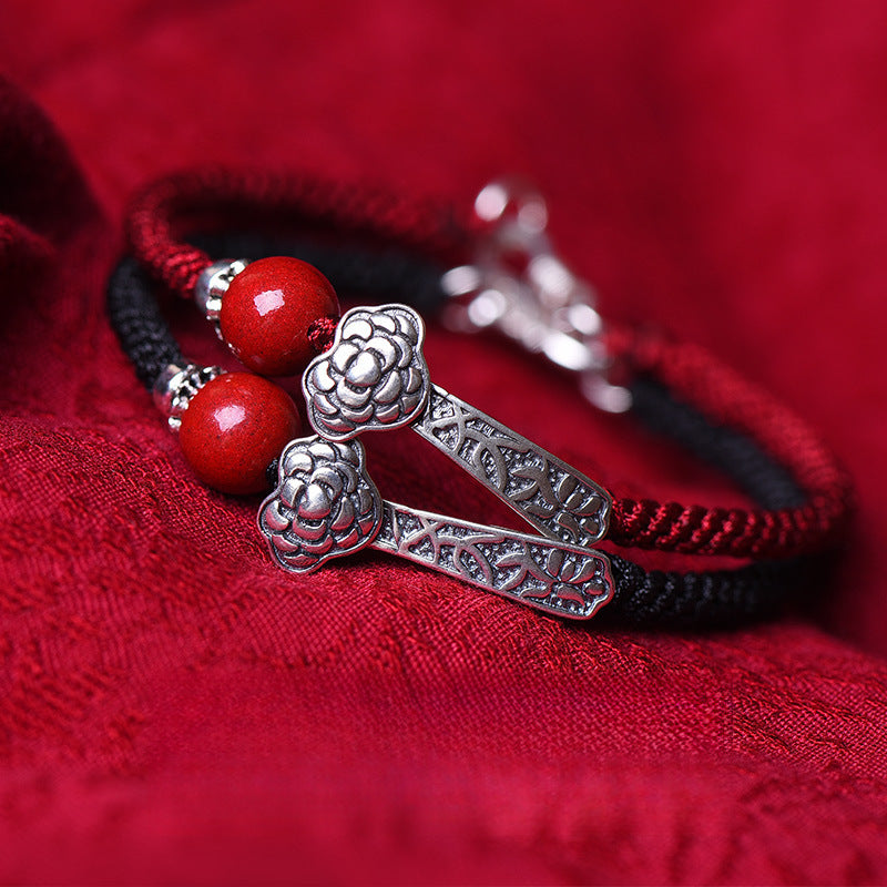 Ruyi Knot 925 Silver String Bracelet