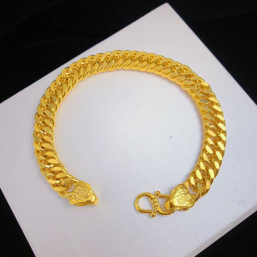 18K Golden Double Pixiu Fu Bracelet-Protection&Luck